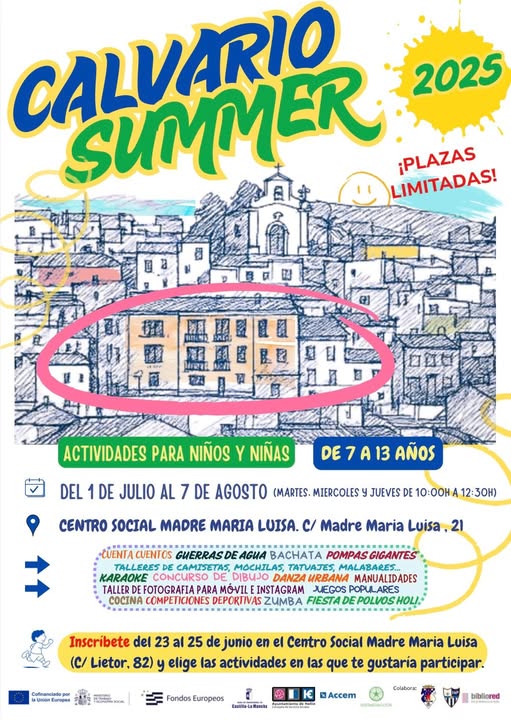 CALVARIO SUMMER – OCIO Y DIVERSIÓN PARA NIÑOS ENTRE 7 Y 13 AÑOS