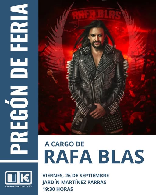 ESTE AÑO EL PREGONERO DE LA FERIA 2025 SERÁ RAFA BLAS