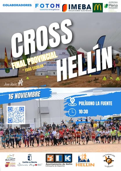 HELLÍN ACOGERÁ LA FINAL PROVINCIAL DE CROSS EN EDAD ESCOLAR EL PRÓXIMO 16 DE NOVIEMBRE
