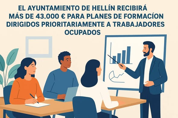 EL AYUNTAMIENTO RECIBIRÁ MÁS DE 43.000 € PARA PLANES DE FORMACIÓN DIRIGIDOS EN SU MAYORÍA A TRABAJADORES OCUPADOS