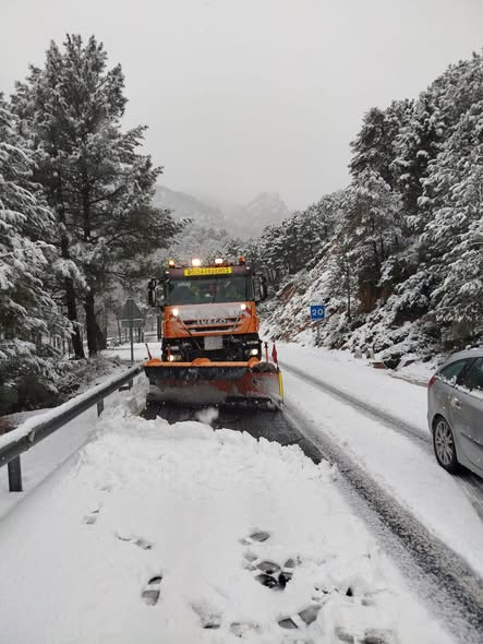 LA JUNTA REFUERZA TRABAJOS DE MANTENIMIENTO EN LAS CARRETERAS DE LA PROVINCIA DE ALBACETE ANTE EL EPISODIO DE NEVADAS