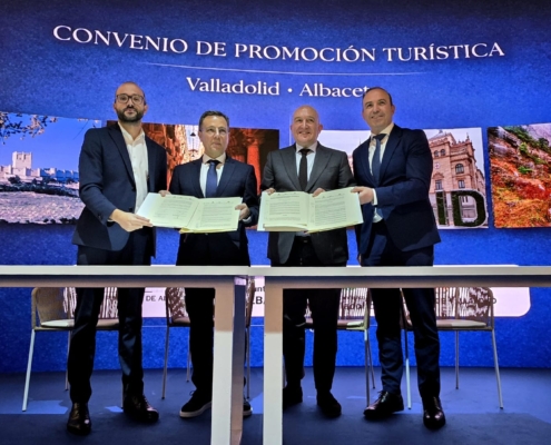 ALBACETE Y VALLADOLID FIRMAN UN PROTOCOLO DE COLABORACIÓN EN EL MARCO DE FITUR 2026 PARA CREAR SINERGIAS QUE POTENCIEN EL TURISMO EN AMBOS TERRITORIOS A TRAVÉS DE LA GASTRONOMÍA