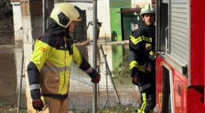 EL SEPEI DE LA DIPUTACIÓN DE ALBACETE ACTÚA EN EL JARDÍN ANTE EL DESBORDAMIENTO DEL RÍO
