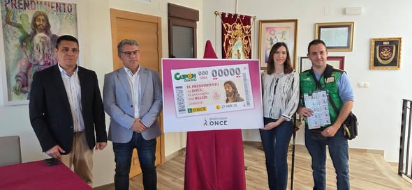 LA COFRADÍA DE EL PRENDIMIENTO DE JESÚS, ‘FE QUE CAMINA POR HELLÍN’, PROTAGONIZA EL CUPÓN DE LA ONCE