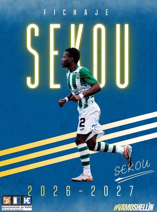 EL HELLÍN CF SE COMPLACE EN ANUNCIAR LA INCORPORACIÓN DE SEKOU KAMISSOKO COMO NUEVO JUGADOR DEL PRIMER EQUIPO