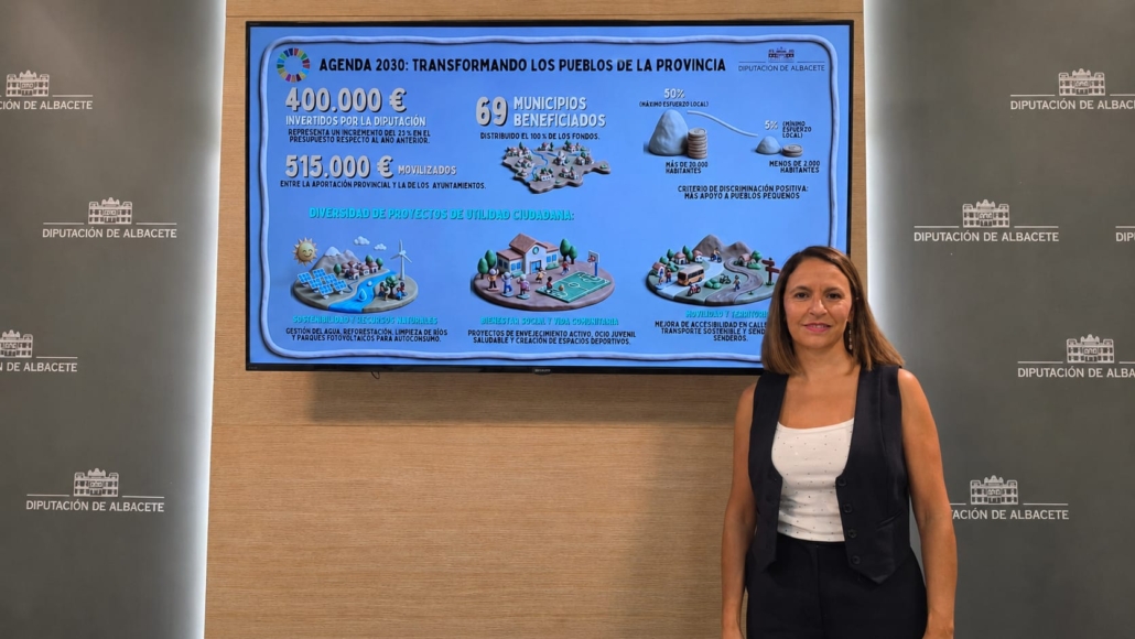 LA DIPUTACIÓN DE ALBACETE CONVIERTE 400.000 EUROS DE AYUDAS DE AGENDA 2030 EN 69 PROYECTOS CONCRETOS PARA MEJORAR OTROS TANTOS MUNICIPIOS