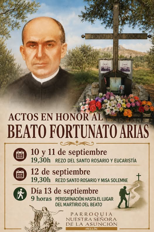ACTOS EN HONOR AL BEATO FORTUNATO ARIAS CON MOTIVO DEL ANIVERSARIO DE SU MARTIRIO